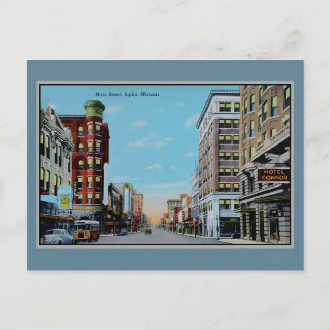 Vintage Main Street Joplin Missouri Postcard | Zazzle