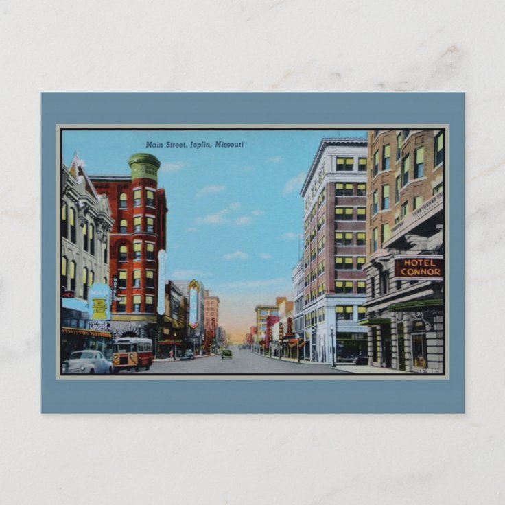 Vintage Main Street Joplin Missouri Postcard Zazzle