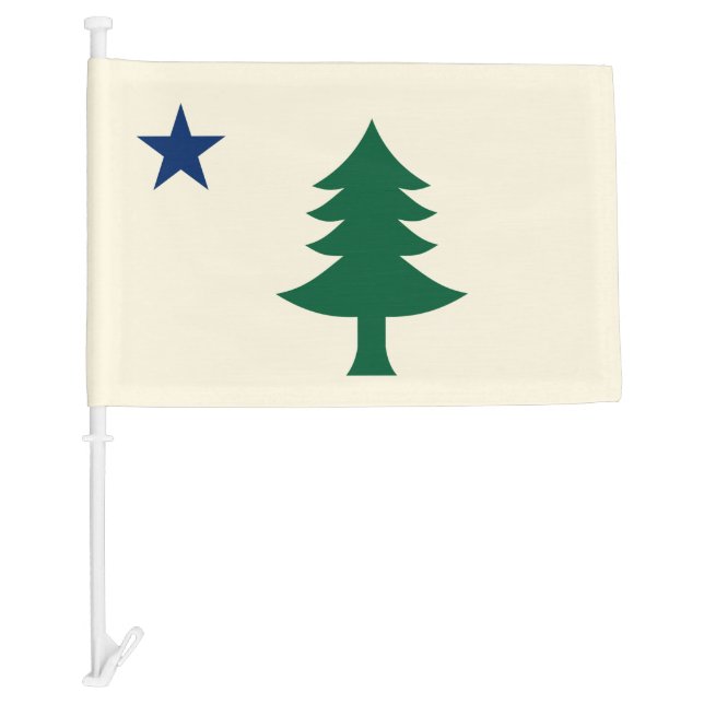 Vintage Maine Flag Car Flag (Front)