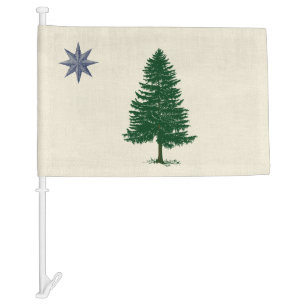 Vintage Maine Flag Car Flag