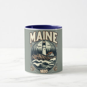 Vintage Maine Lighthouse Mug