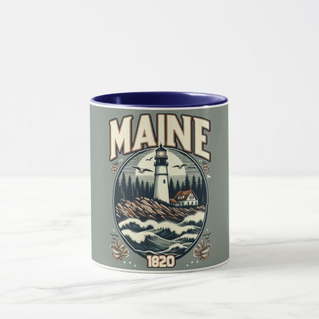 Vintage Maine Lighthouse Mug (Center)