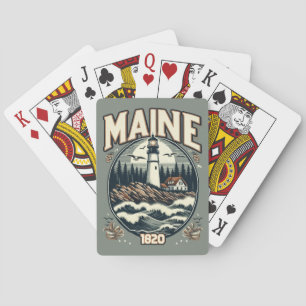 Vintage Maine Lighthouse Poker Cards