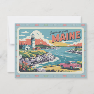 Vintage Maine Postcard | Greetings from Maine