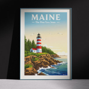 Vintage Maine Poster
