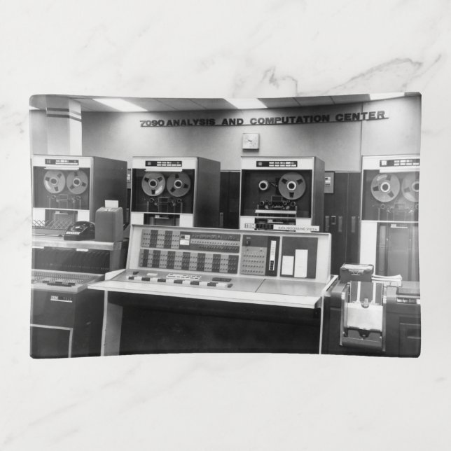 Vintage Mainframe Computer Trinket Tray (Front)