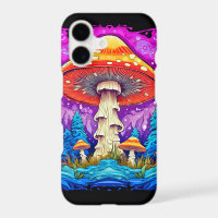 Vintage Majestic Forest Mushroom Art