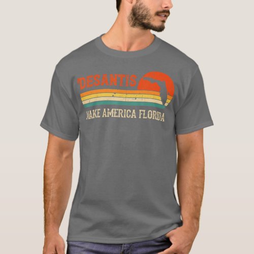 Vintage Make America Florida DeSantis   0       El T_Shirt