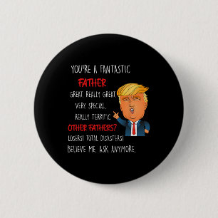 Vintage Make Father's Day Great Again Dad Funny Do Button