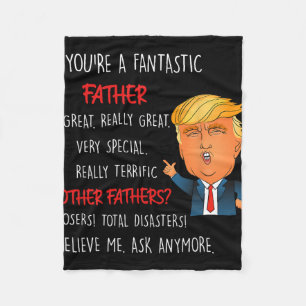 Vintage Make Father's Day Great Again Dad Funny Do Fleece Blanket