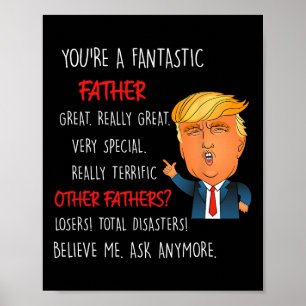 Vintage Make Father's Day Great Again Dad Funny Do Poster