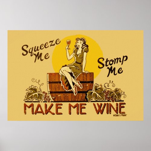 Vintage Make Me Wine Reissued Poster