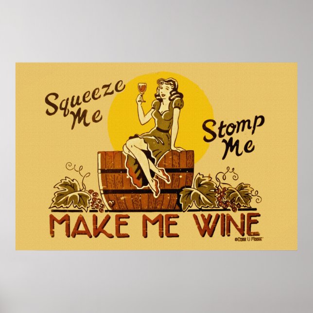 Vintage Make Me Wine Reissued Poster (Front)