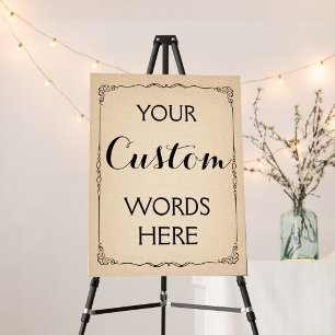 vintage make your own custom sign wedding or party