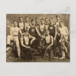Vintage Male Athletes Postcard