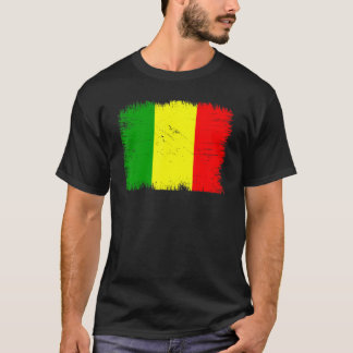 Vintage Mali Flag Malian Independence Day T-Shirt