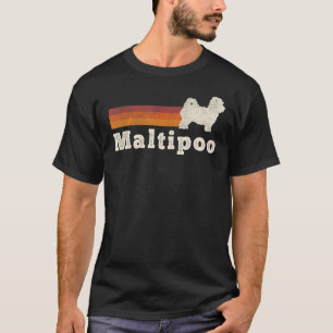 Vintage Maltipoo Retro Mom Dad Dog T-Shirt