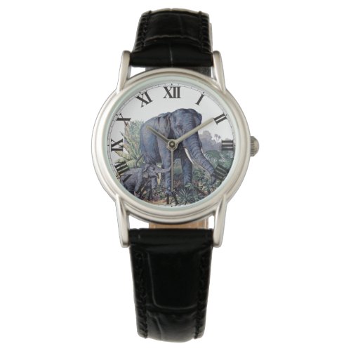 Vintage Mama  Baby Elephant Watch