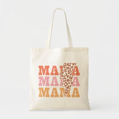 Vintage Mama Leopard Pattern Tote Bag