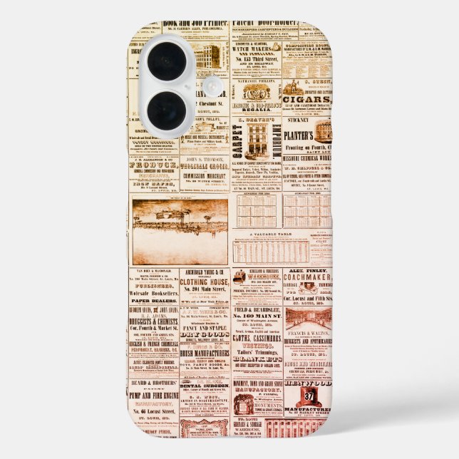 Vintage Mammoth Chart iPhone Case – Retro Cool! (Back)