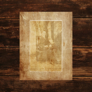 Vintage Man in a Chair Scrapbook Paper