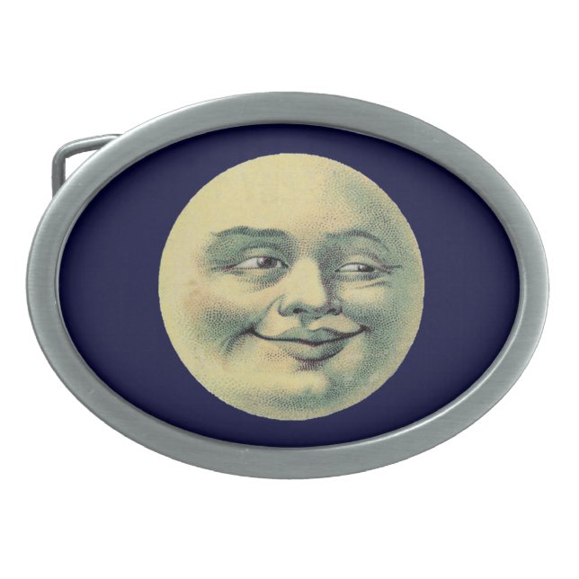 Vintage Man in the Moon Belt Buckle (Front)