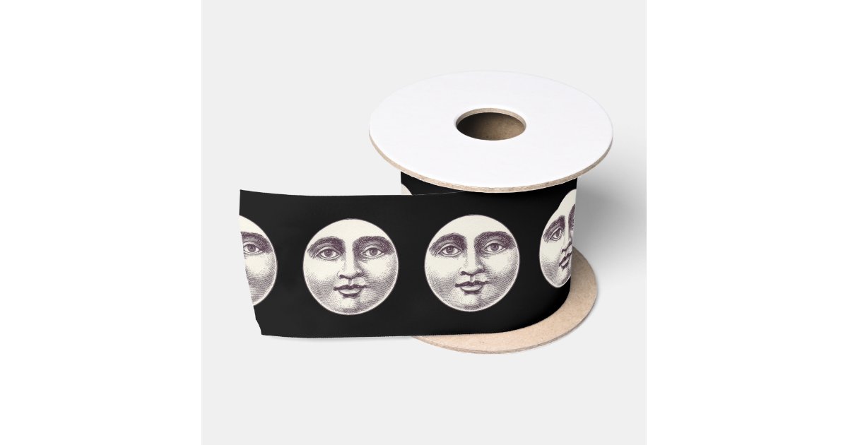 Vintage man in the moon full moon face classic satin
