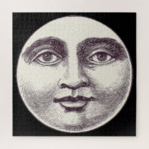 Vintage man in the moon full moon face