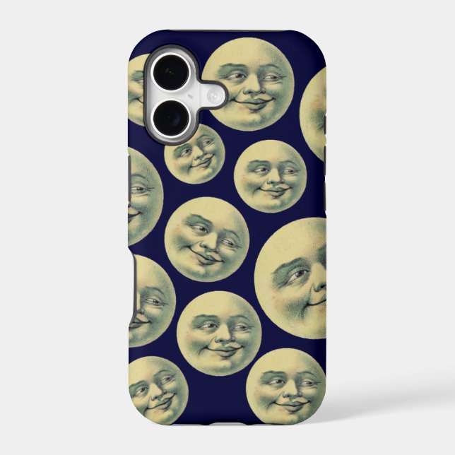 Vintage Man in the Moon iPhone Case (Back)