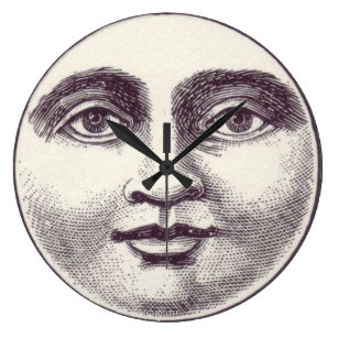 Vintage Moon Face Art Wall Decor Zazzle