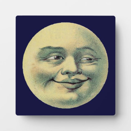 Vintage Man in the Moon Plaque