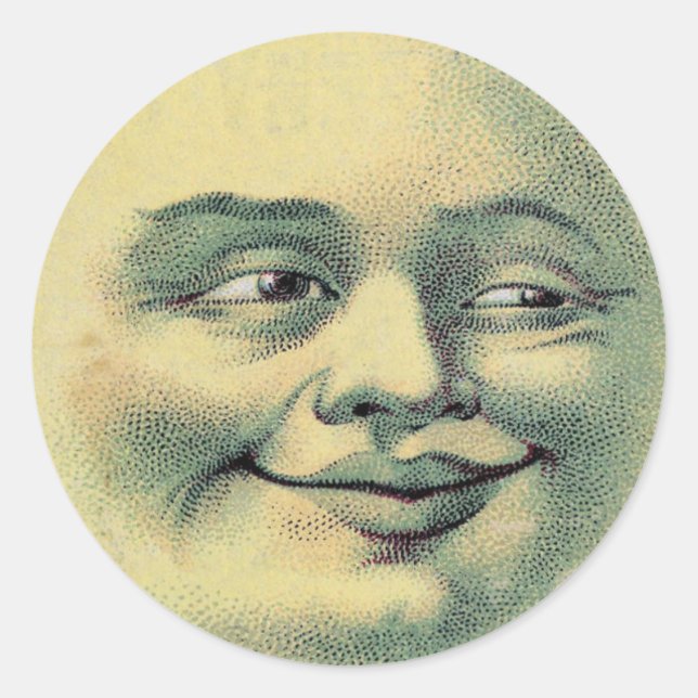 Vintage Man in the Moon stickers (Front)