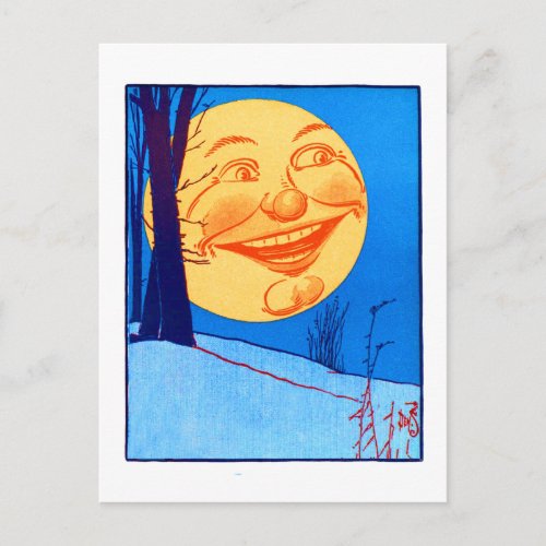 Vintage Man in the Moon WW Denslow Illustration Postcard