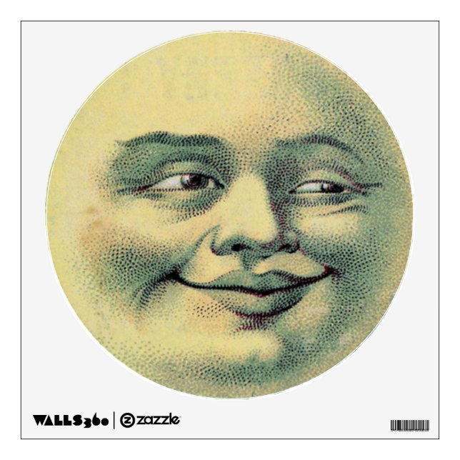 Vintage Man in the Moon Wall Decal (Front)