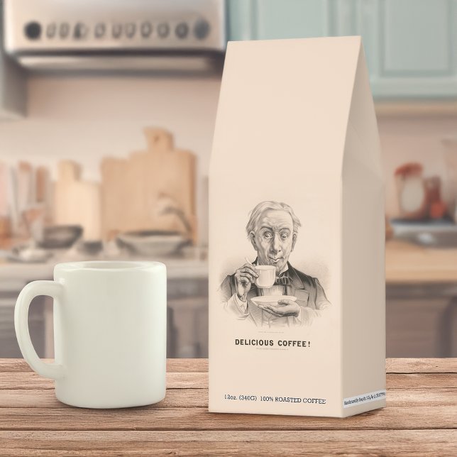 Vintage Man with Coffee Ad Coffee Box (Creator Uploaded)