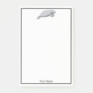 Vintage Manatee Drawing Post-it Notes