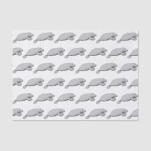 Vintage Manatee Drawing Tissue Paper