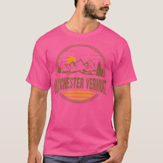 Vintage Manchester Vermont Mountain Hiking Souveni T-Shirt