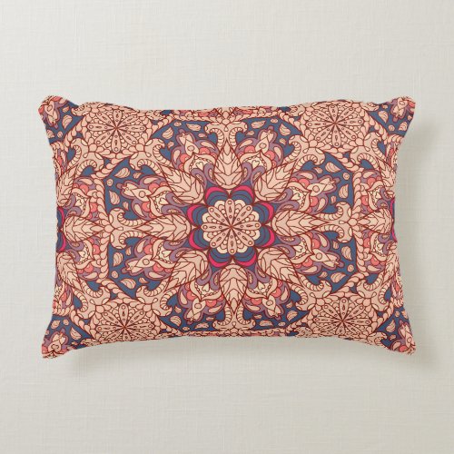 Vintage Mandala Hand_Drawn Pattern Accent Pillow