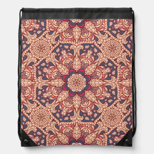 Vintage Mandala Hand_Drawn Pattern Drawstring Bag