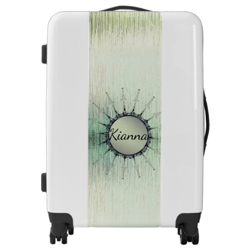 Vintage Mandala on Minty Frosted Glass   Luggage