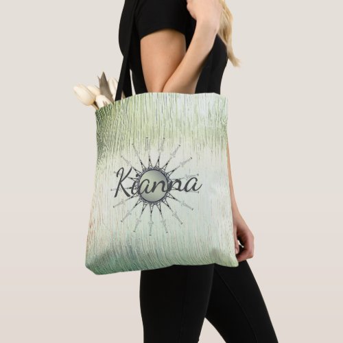 Vintage Mandala on Minty Frosted Glass Tote Bag