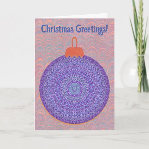 Vintage Mandala Style Christmas Ornament Card