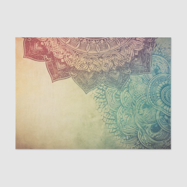 Vintage Mandala Tissue Page Tissue Paper (Front)