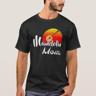 Vintage Mandolin Mom Retro Sunset Funny Music T-Shirt
