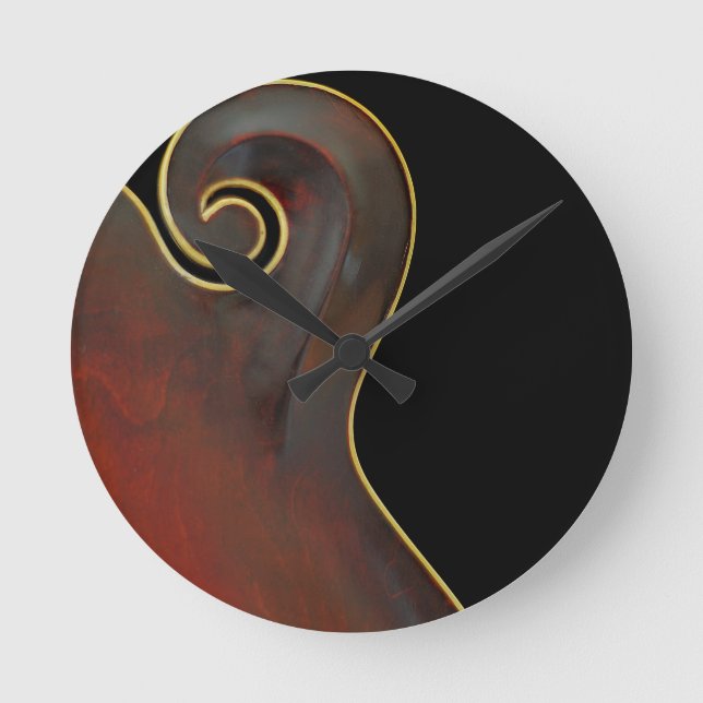 Vintage Mandolin Round Clock (Front)