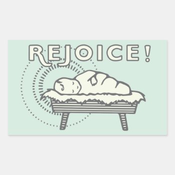 Vintage Manger Sticker by PettoPrinting at Zazzle