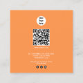 Vintage Mango & Greenery QR Code Business Logo Square Business Card ...