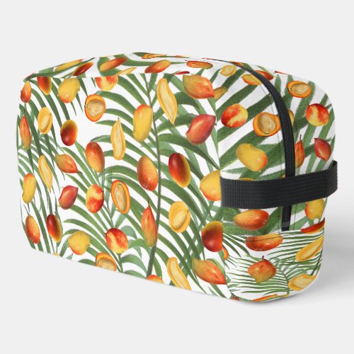 Vintage Mango  Greenery Summer Fruit Pattern Dopp Kit