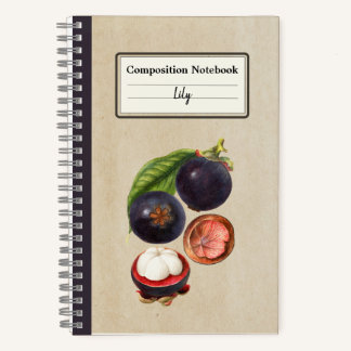 Vintage Mangosteens Personalized Composition Notebook